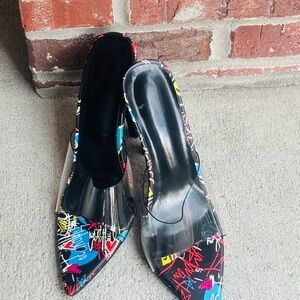 Colorful Graffiti Women's Mules
